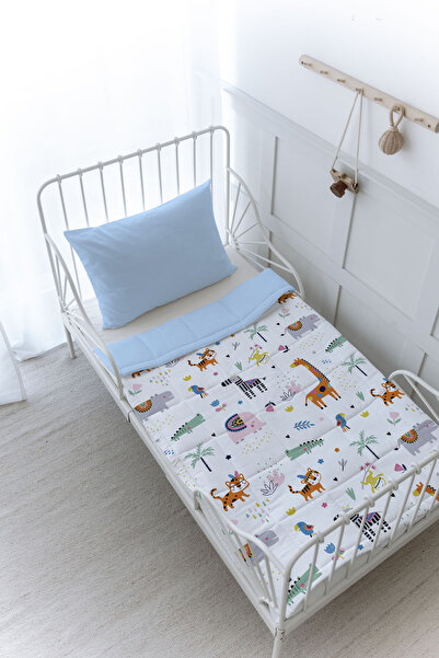 Tuğba Kuğu Organik Baskılı Montessori (100x200 Cm) Yorgan Seti - Iconic Seris...