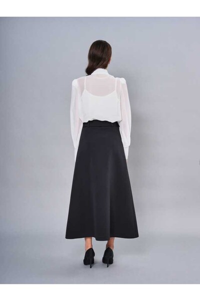 SERPİL Dantel İşlemeli Düğmeli Gömlek 40967