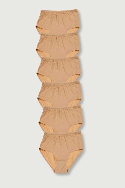 Tutku Women's Ten 6-Pack Ribana Bato Panties Elf568T0922Ccm6-Ten-S