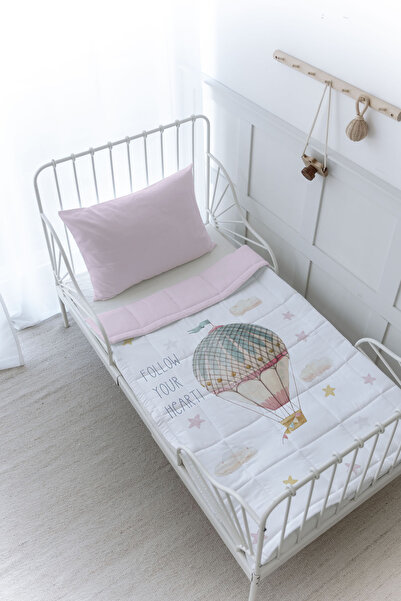 Tuğba Kuğu Organic Printed Baby (100X150 cm) Quilt Set - Iconic Series - Pink...