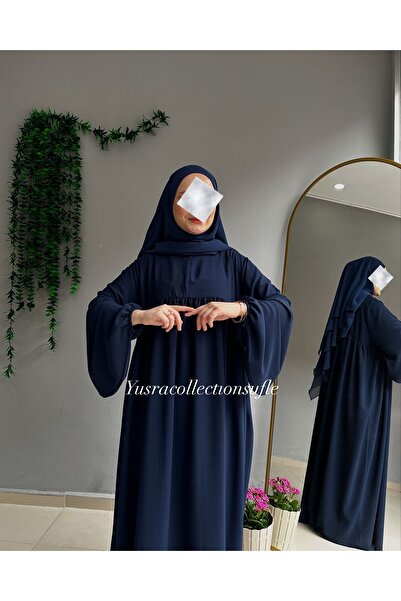 Yüsra Collection Φόρεμα Ferace Hijab σε βιολετί χρώμα