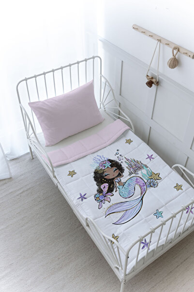 Tuğba Kuğu Organik Baskılı Montessori (100x200 Cm) Yorgan Seti - Iconic Seris...