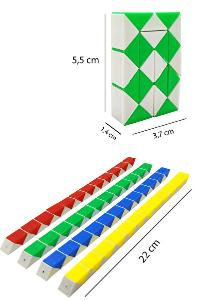 Limmy Sihirli Şekilden Şekile Giren Renkli Yılan Zeka Küpü - 1 Adet