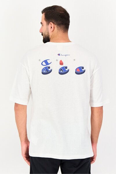 Champion Men Sportswear Fit Short Sleeve Outdoor T-Shirt, White