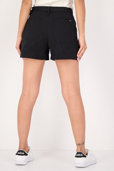 Vans Women Solid Belted Basic Shorts, Black