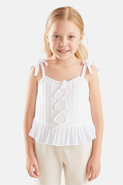 Gingersnaps Kids Girl Textured Sleeveless Tank Top, Light Pink