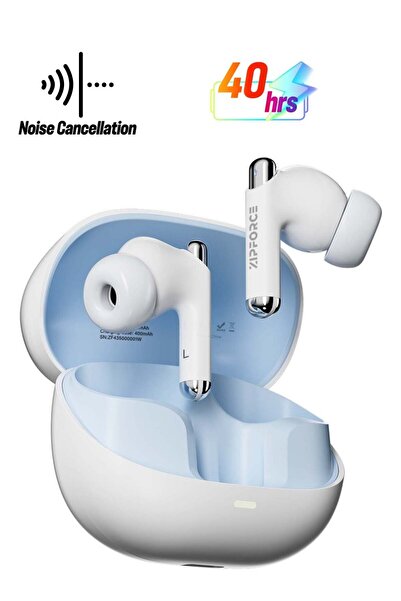 ZIPFORCE سماعات أذن لاسلكية حقيقية، سماعات بلوتوث 5.3 مدمجة بالكامل في الأذن، 4 ميكروفونات، ANC + ENC، مكالمات واضحة، B