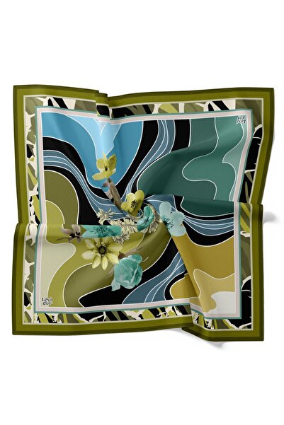 Levidor Φουλάρι με λουλουδάτο σχέδιο μπατίκ με λαμπερό κρυστάλλινο σχέδιο