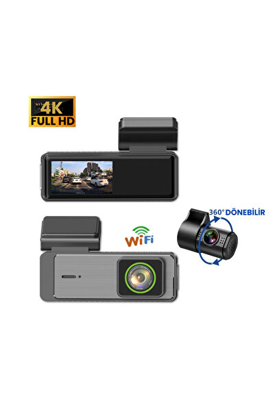 SMAYLİNG 4K Wi-Fi Araç Kamerası – G-Sensörlü, Gece Görüşlü, Döngü Kayıt Özell...