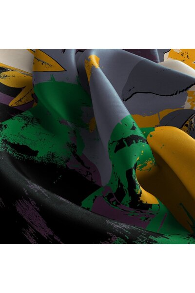 Levidor Αφηρημένο μοτίβο με πινέλο με φύλλα, αστραφτερό κρυστάλλινο κασκόλ