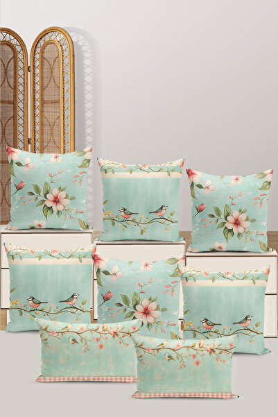 Filamente Husă pentru pernă cu imprimare digitală pe două fețe, 8 bucăți, cu ...