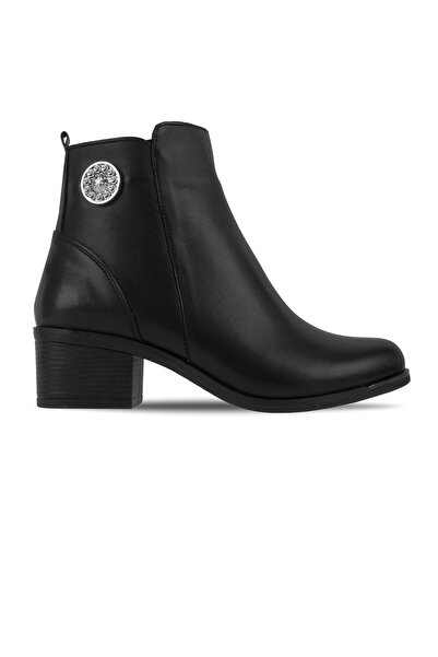 MY DERİ Pely Жіночі Чоботи з натуральної шкіри зі срібною пряжкою та деталізо...