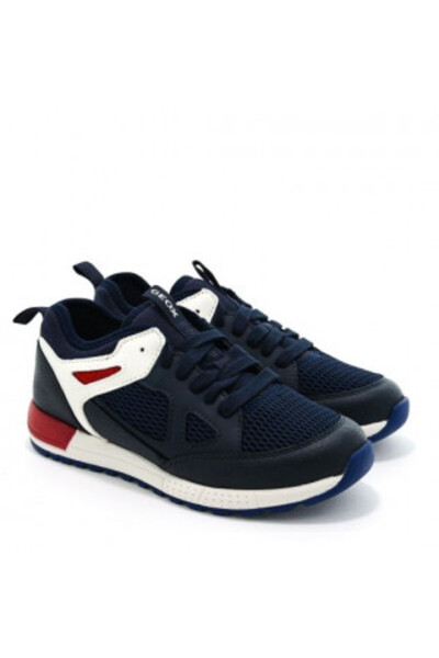 Geox Boys' Sports Shoes Alben BD Navy Red