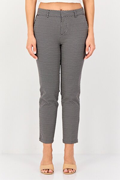 Reiko بنطلون نسائي بقصّة سيجارة ونقشة ماسية، متعدد الألوان
