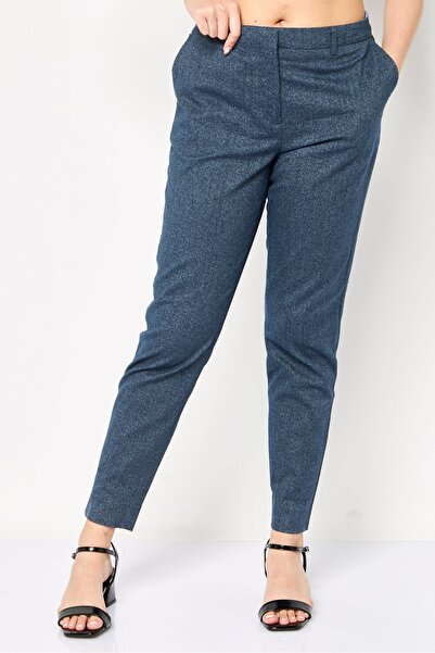 Lacoste Women Regular Fit Embroidered Logo Dress Pants, Heather Navy