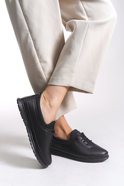 Riccon Women's Casual Shoes 0012960 Black Leather