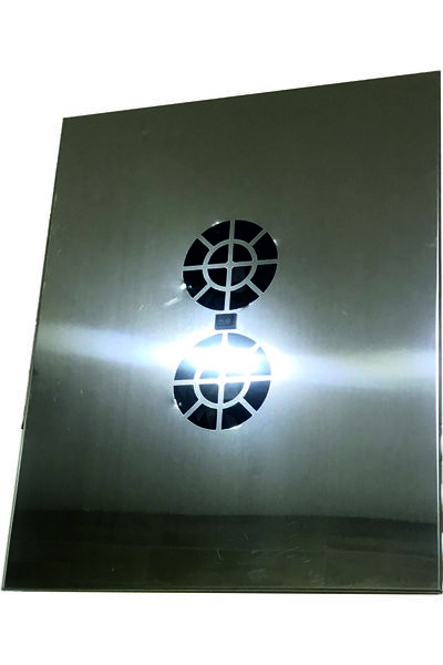 SAKOYA Aspiratör 40X50 cm 304 Paslanmaz Panel 200 M3/h Geri tepme Klapeli çift motorlu