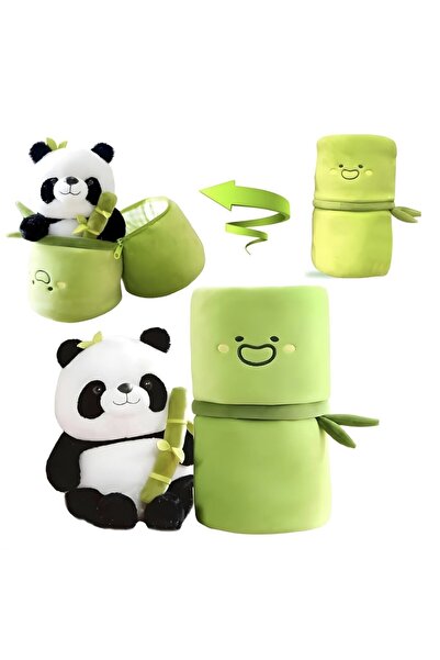 Malvys Плюшена играчка панда мече Бао 25 см с гигантски плюшен бамбуков бамби...