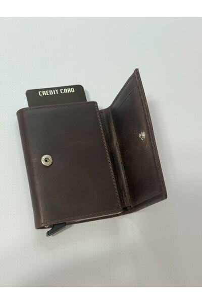 Nevgiss Aksesuar Real Leather Wallet with Mechanical Snap Closure