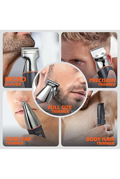 DSP ® Beard Trimmer Rechargeable Body Grooming Sets Facial Hair Shaver for Nose Ear Public Hair Cutt