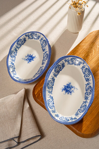 Fecra Majestic Blue 2'li Kayık Tabak