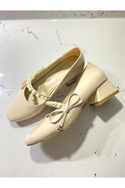 KS KADİR SARAÇ İNCİ BONCUK DETAYLI KURDELELİ ŞIK BABET AYAKKABI