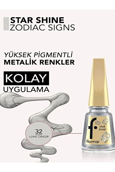 Flormar Burç - Star Shine Yüksek Pigmentli & Parlak Bitişli Metalik Oje