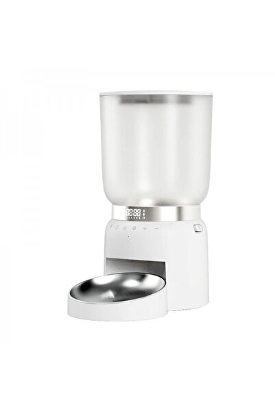 Golden cat وحدة تغذية القطط الأوتوماتيكية من تيڤراي باللون الأبيض (4.2 لتر)