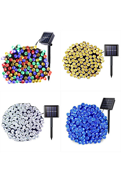 OEM Instalație solară liniară, bec clar, multicolor, 10 metri