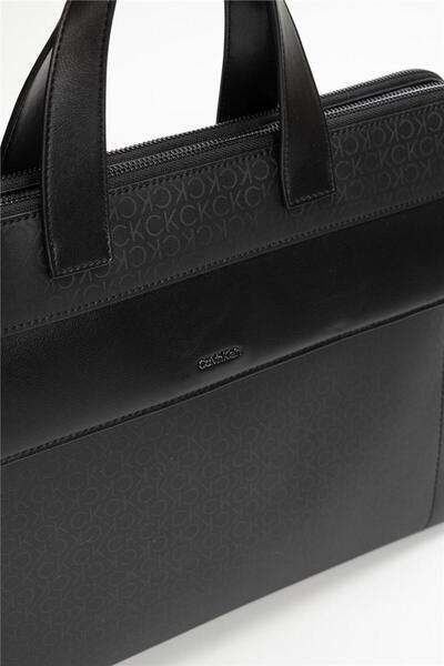 Calvin Klein Black Men's Laptop Bag Ck Sleek 2g Laptop Bag Mono