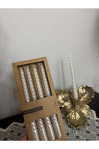 Santara BURGU MODEL 4 LÜ PARLAK ŞAMDAN MUMU