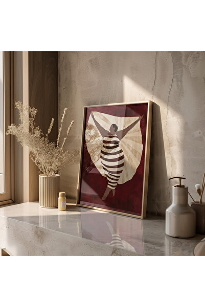 Tuba Decor Tablo dintr-o singură bucată cu rame din lemn pentru sufragerie, sufragerie, bucătărie