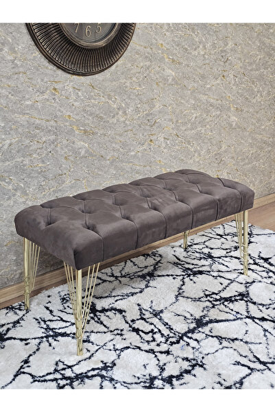 ZAFİR Gold Tel Ayaklı 90 cm Puf Bench - Puf - Bench - Kasalı Oturak - Oturak ...
