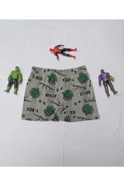 Tutku Boy's Multi-Colored Patterned Printed Elastane Lycra Cotton Boxer 6-Piece-Multi-Color-7-8 Years Old