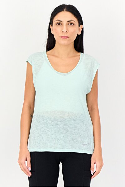 Nike بلوزة رياضية بدون أكمام للجري للنساء، لون أخضر نعناعي