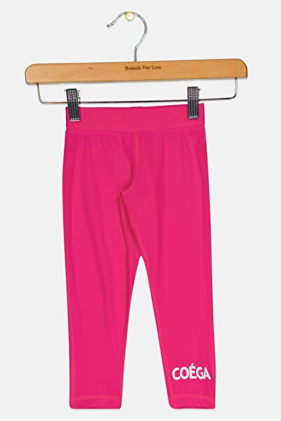 Coega Sunwear Toddlers Girl Brand Logo Swim Leggings, Pink