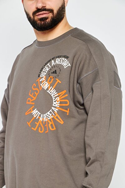 adidas by Stella McCartney Men Sportswear Fit Outdoor Long Sleeve Sweatshirt, Grey