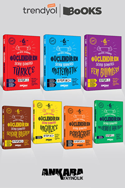 Ankara Yayıncılık 6. Sınıf Güçlendiren Soru Bankası 7'li Set (Tur,Mat,Fen,Sos...