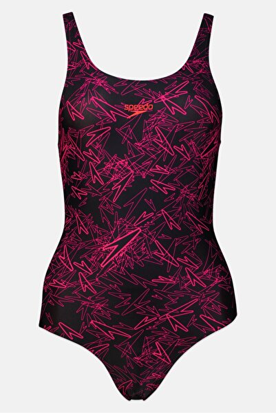 SPEEDO بدلة سباحة نسائية من قطعة واحدة بطبعة كاملة، متعددة الألوان