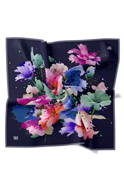 Levidor Flower Bouquet Pattern Sparkling Crystal Scarf