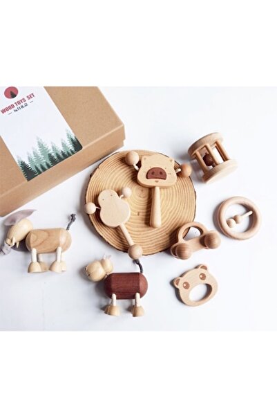 B4U Jucării Montessori pentru bebeluși din lemn