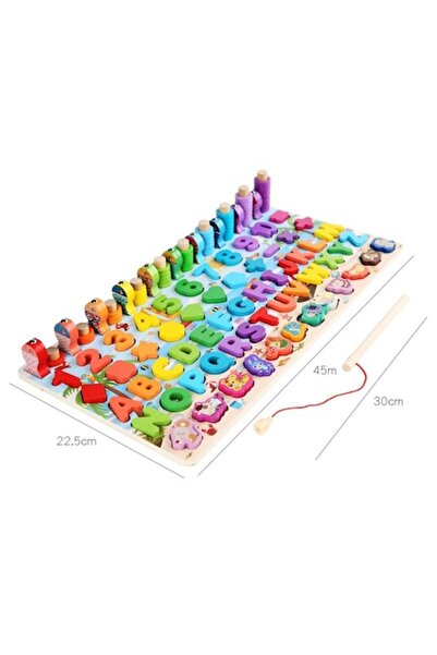 OEM Jucărie educativă, litere Montessori, numere, forme geometrice, lemn multicolor