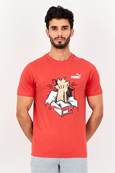 Puma Men Sportswear Fit Short Sleeves Outdoor T-Shirt, Red