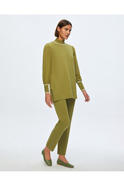 MISS DALIDA T24K-7000 Dar Paça Triko Pantolon FİABA-OLİVE