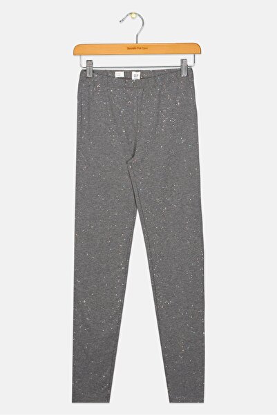 GAP Kids Girl Embellished Glitters Pull On Leggings, Grey