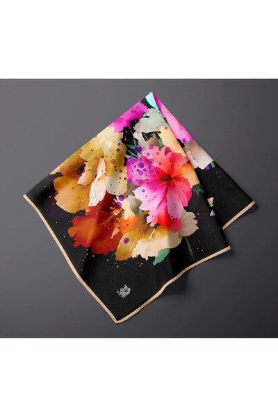 Levidor Φουλάρι με μοτίβο από λουλούδια με λαμπερό κρυστάλλινο φουλάρι