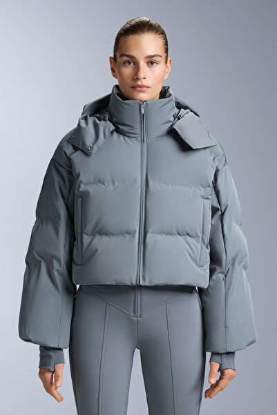 Oysho MINARDI PIUME KAYAK suya dayanıklı hafif kısa ince kuş tüyü ceket