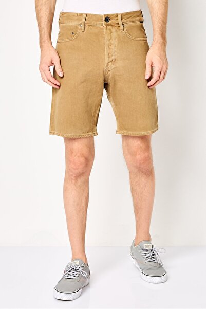 G-STAR RAW Men Washed Denim Shorts, Tan