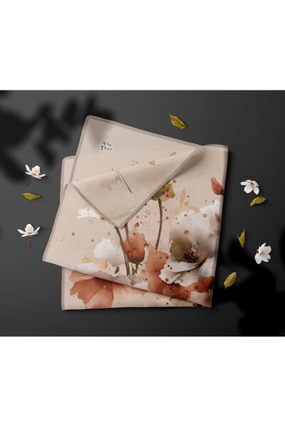 Levidor Φουλάρι με μοτίβο από λουλούδια με λαμπερό κρυστάλλινο φουλάρι