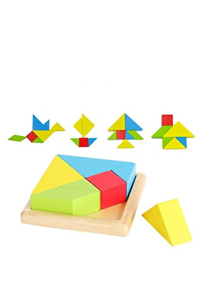 B4U Construction Set, Classic 4-in-1 Montessori, Multicolor Wooden Toy